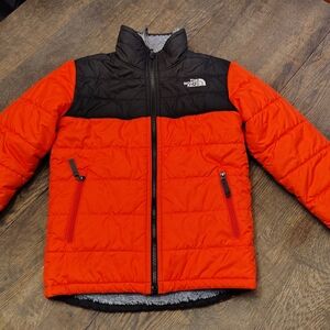 The North Face Kids' Red and Black Puffer Jacket Small